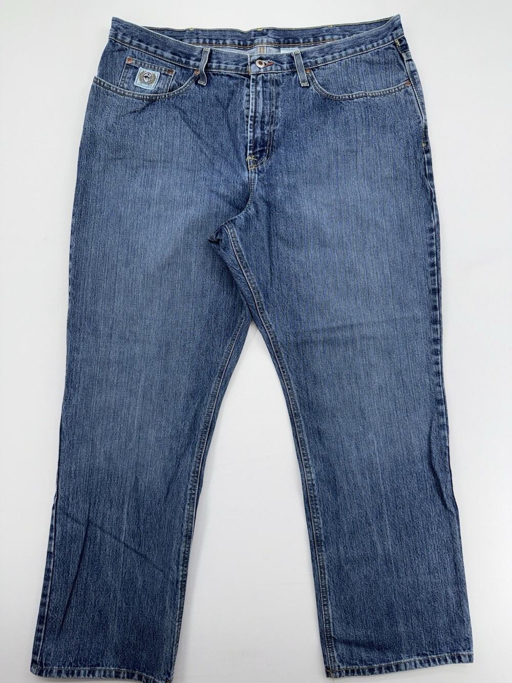 Cinch Jeans Mens 42x32 Blue Straight Leg Denim Western. Style MB9283401